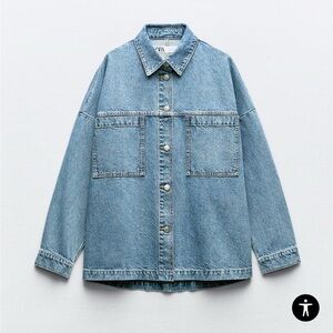Zara Z1975 PATCH POCKET DENIM JACKET / Size Medium / excellent condition